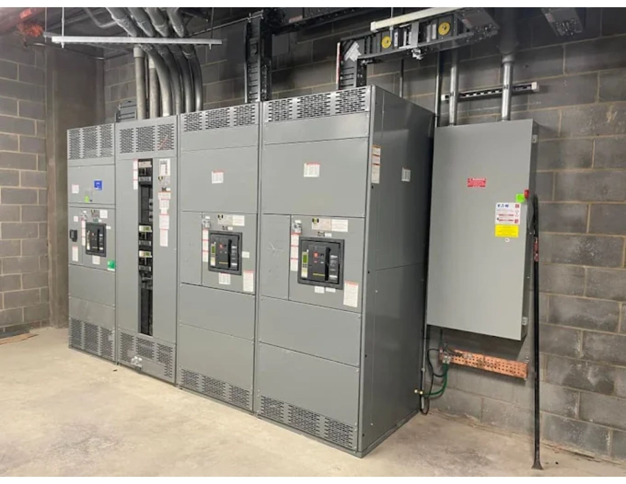Commercial switchgear installation by JL Britt Electric